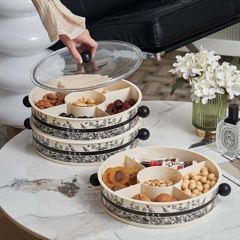 轻奢复古风干果盒家用客厅高颜值分格糖果零食茶点小食收纳盒果盘,餐饮具,果盆/果盘/果篮,淘宝优惠券,粉丝福利购,淘宝优惠卷