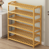 楠竹鞋 柜 架子简易多层经济型宿舍门口家用客厅实木收纳置物架小鞋