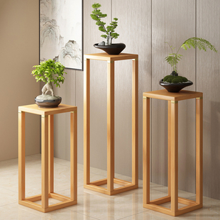 楠竹花架子简易室内盆栽收纳中式实木阳台客厅吊兰花盆置物架落地