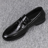 休闲皮鞋 头层牛皮男鞋 一脚蹬男士 套脚商务正装 2025新款 真皮乐福鞋