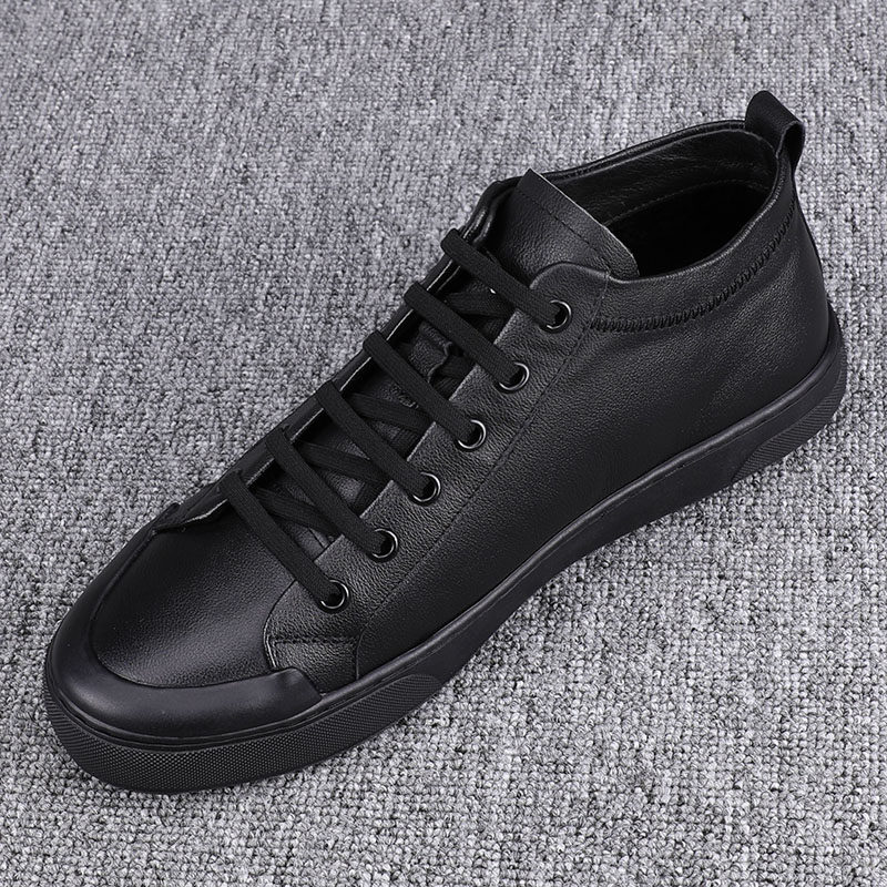 欧洲站男鞋2025秋冬新款潮牌鞋子男高帮皮鞋潮流百搭休闲真皮板鞋