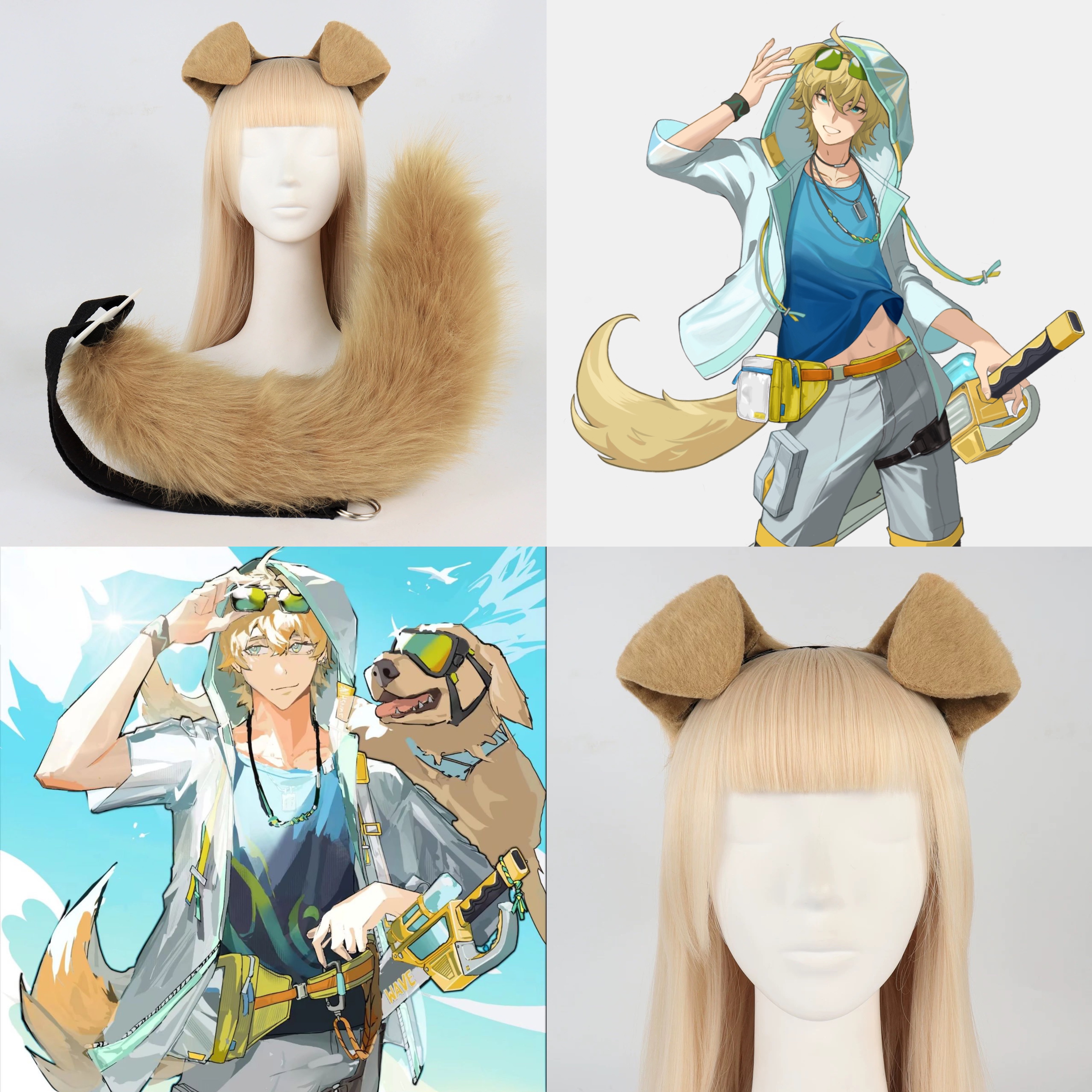 龙舌兰cos狗狗发箍耳朵