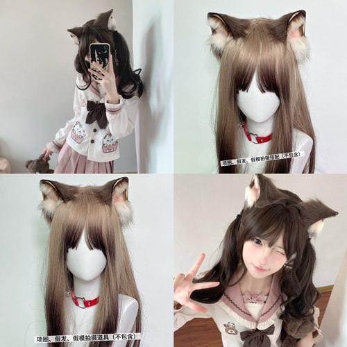 暹罗猫耳手作日系兽耳发箍