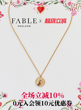 Fable狼魂月辉奇彩珐琅彩项链高级感锁骨链毛衣链礼物送女友