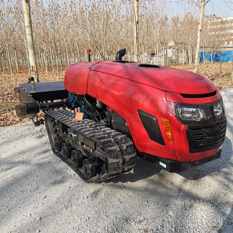 遥控果园管理机 履带式开沟机多用途旋耕起垄施肥 果园柴油微耕机