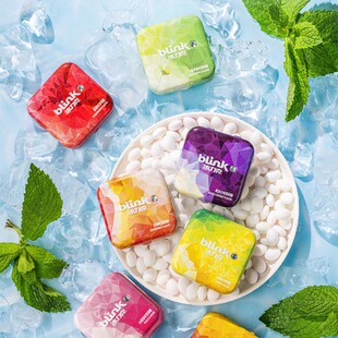 blink冰力克薄荷糖果汁清新口气润含片盒装旅行便携零食喉