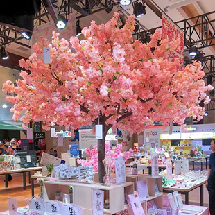 樱花树仿真树大型树绿植商场室内外春天装 饰造型摆件桃花假树户外