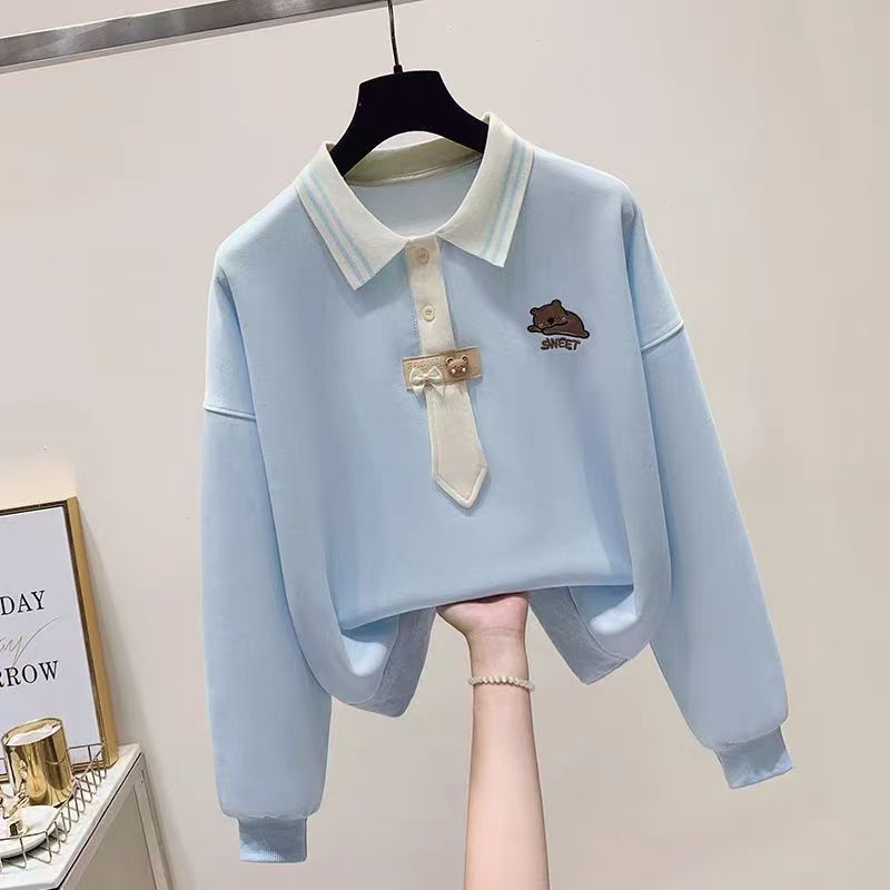 女童POLO领学院风卫衣