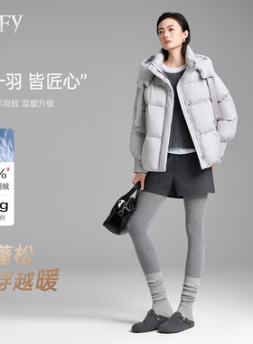 DeIFy/缔弗绗缝飘带羽绒服女短款25年冬季新款时尚洋气保暖面包服