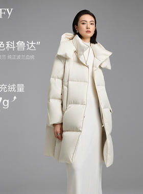 DeIFy/缔弗科鲁达2.0 95泡芙绗缝鹅绒服女中长款冬新款加厚羽绒服