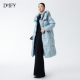 DeIFy 侧开叉加厚外套 新款 缔弗立领鹅绒羽绒服女过膝长款 25年冬季