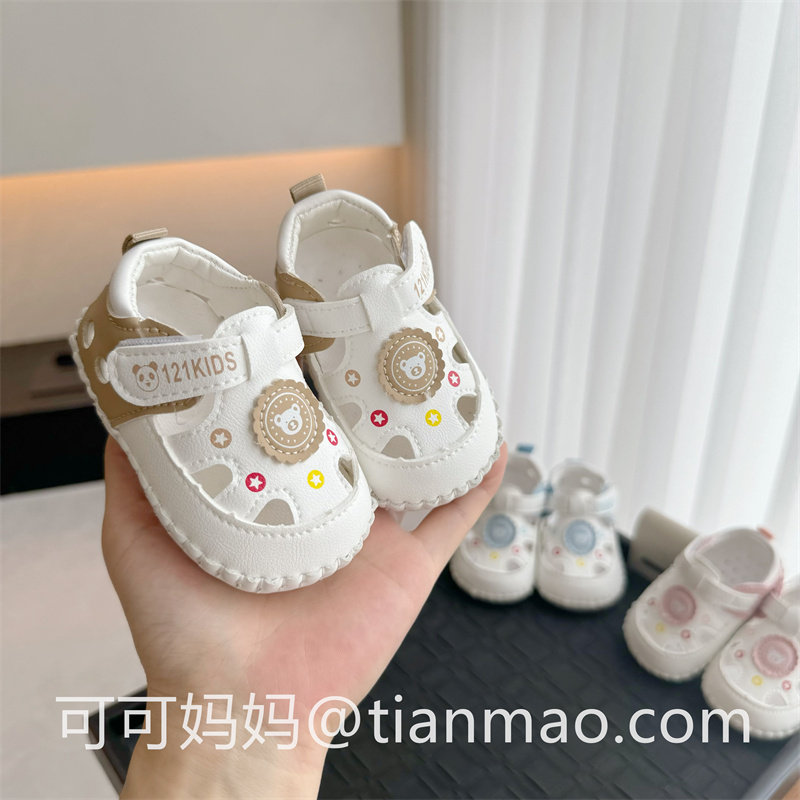 夏季婴幼儿鞋软底防滑防踢透气学步鞋0-1岁男女宝宝鞋子镂空凉鞋