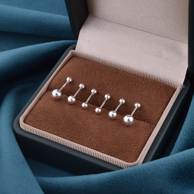 999纯银圆珠耳钉女螺丝纽扣洗睡免摘小耳环养耳洞耳骨钉耳棒防堵,饰品/流行首饰/时尚饰品新,耳钉,淘宝优惠券,粉丝福利购,淘宝优惠卷