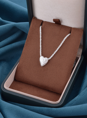纯银满天星爱心项链女款2025