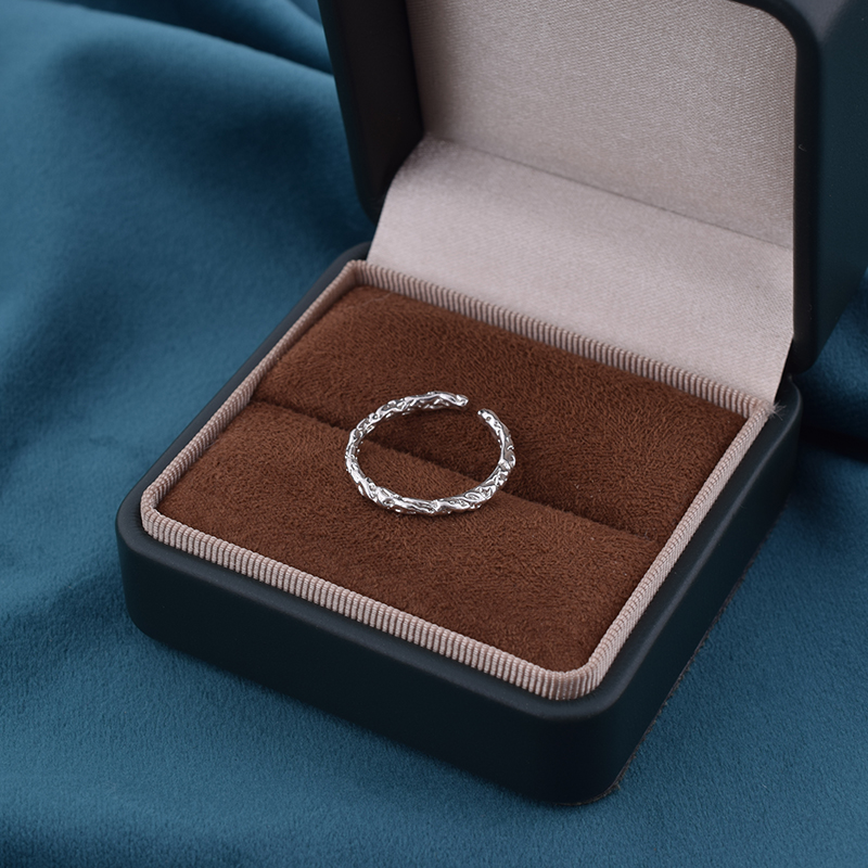 S925纯银糖纸戒指轻奢小众