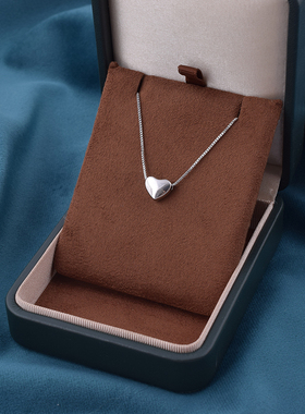 s925纯银爱心项链女轻奢