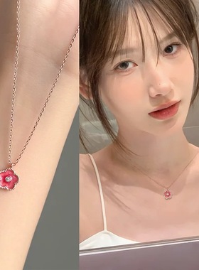 桃花项链轻奢小众少女甜美