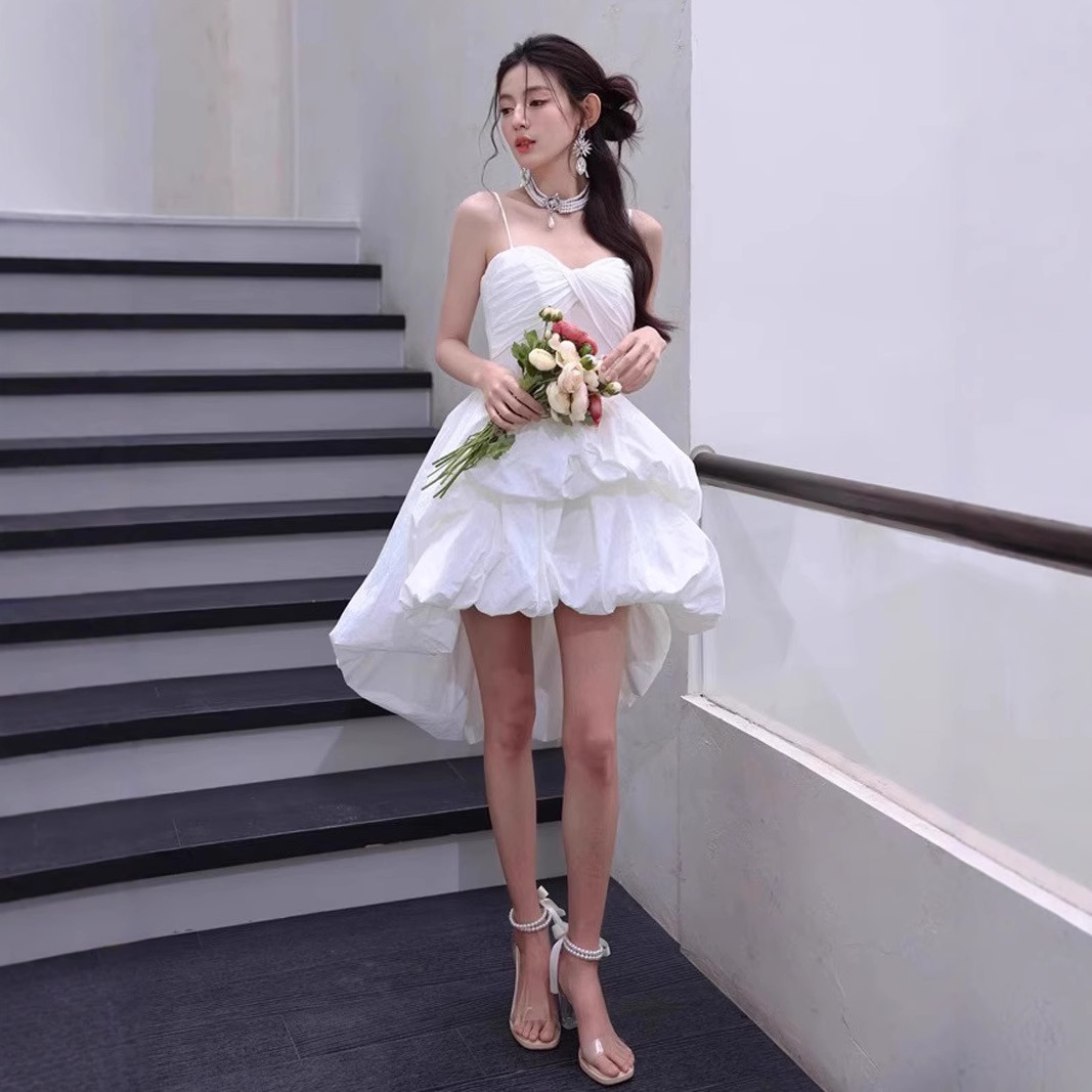 礼服毕业典礼2025蓬蓬连衣裙成人礼女生日聚会晚宴会吊带小礼裙