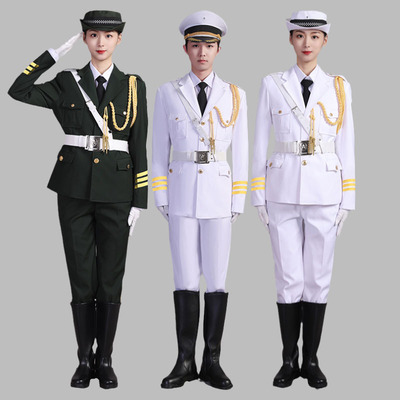护卫队礼服班仪仗队服装高中小学生升旗手升旗仪式演出服