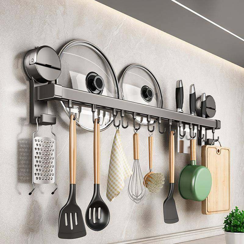 厨房吸盘置物架挂钩挂杆挂墙刀架厨具收纳架铲子挂架锅盖架子,厨房/烹饪用具,抹布架/厨房清洁收纳架,淘宝优惠券,粉丝福利购,淘宝优惠卷