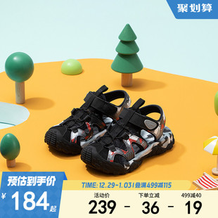 2025新款 中大童青少年包头沙滩鞋 夏季 男童鞋 夏款 李宁儿童运动凉鞋