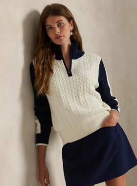 梵音2025拉家秋冬新款立领撞色绞花刺绣logo舒适柔软百搭针织开衫