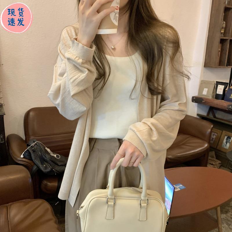 开春2025新款别致宽松外搭独特高级感气质长袖针织开衫上衣女外套