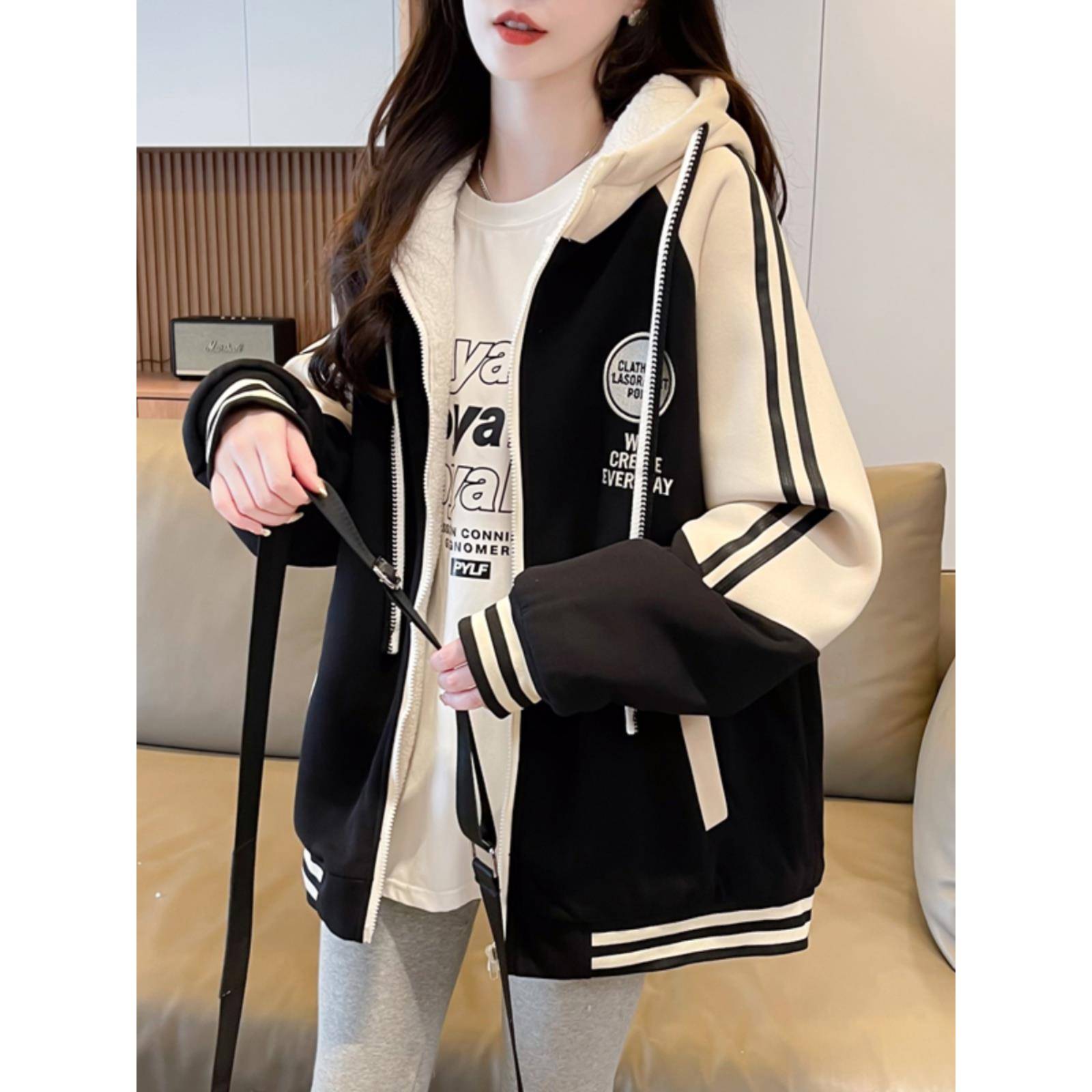 早秋棒球服女春秋休闲百搭大童外套2025新款初高中学生小个子夹克