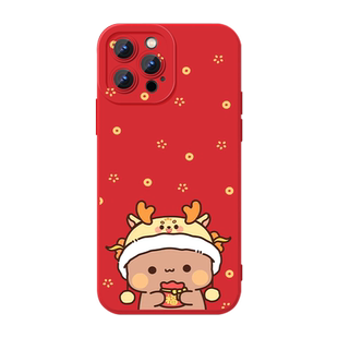 布布一二手机壳适用于苹果16华为mate60新年情侣iPhone15promax一加vivo14周边OPPO小米13任意机型17情侣款12