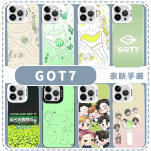 GOT7手机壳适用苹果16华为mate60周边iPhone17promax林在范OPPO段宜恩vivo王嘉尔小米15朴珍荣崔荣宰同款 彩银