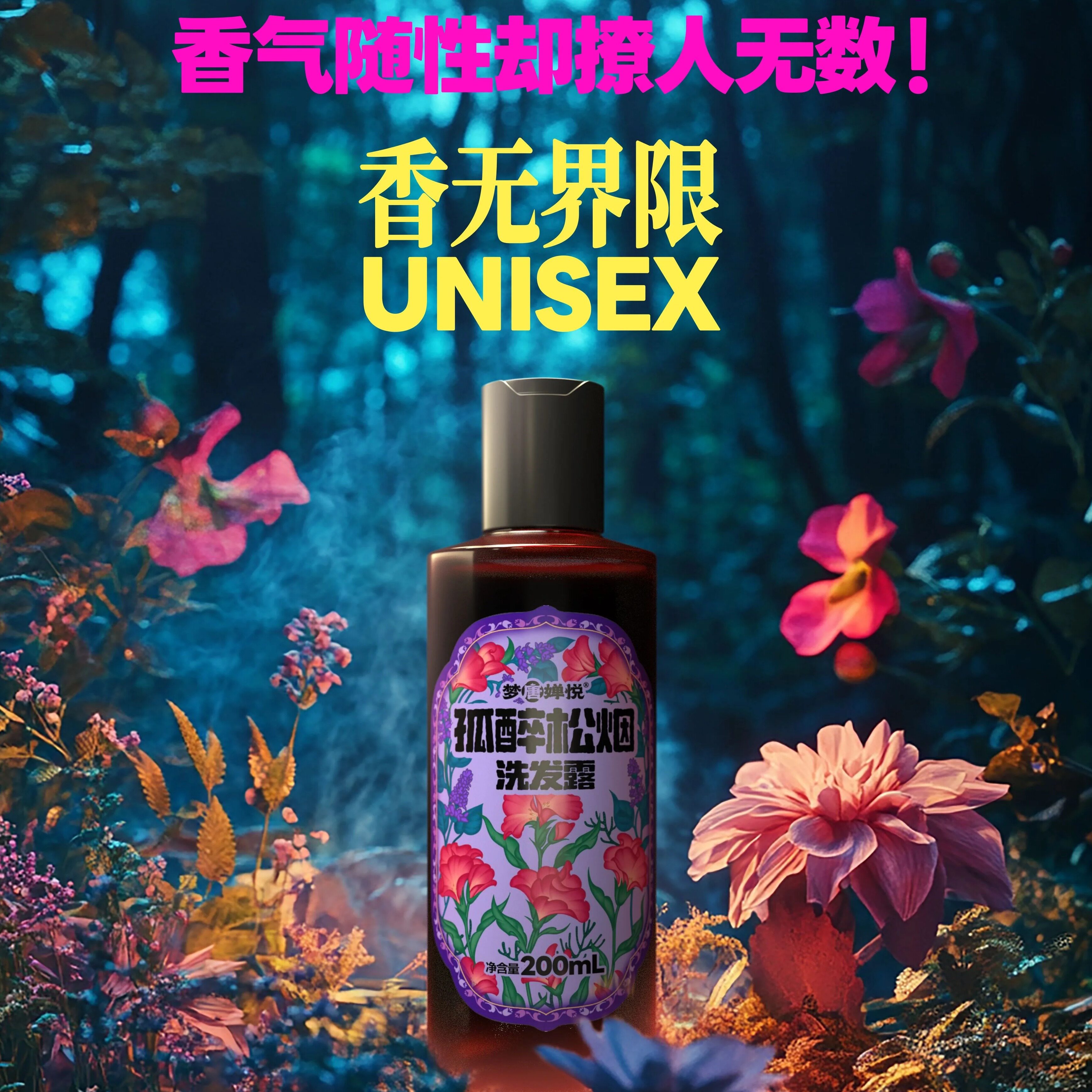 梦唐婵悦持久留香改善毛躁洗发水