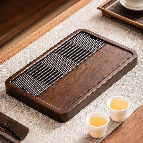茶盘家用2025新款小型储水式茶托 托盘沥水茶海功夫茶具干泡茶台
