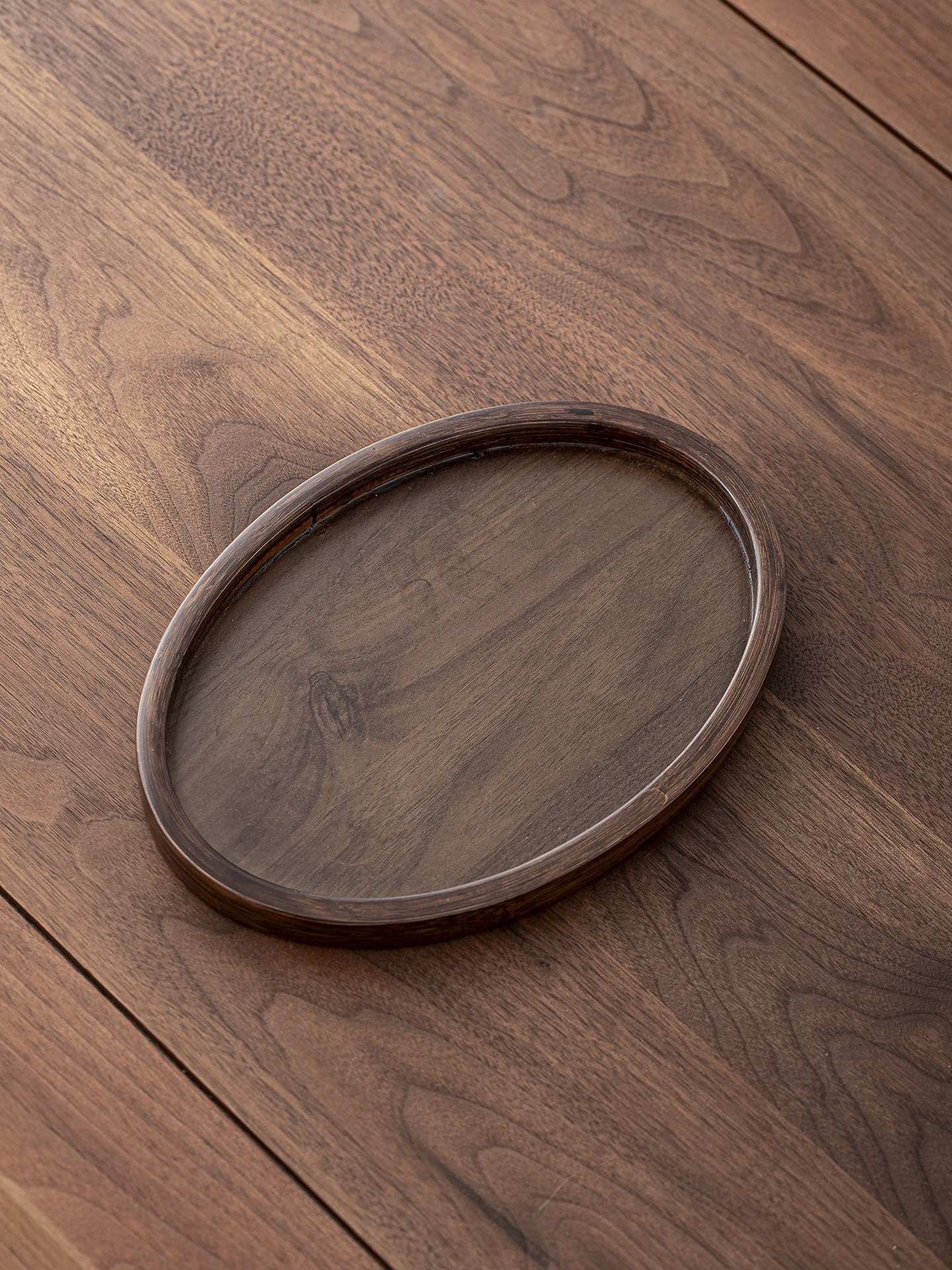 胡桃木色椭圆形茶盘家用简约茶托盘干泡茶台茶具配件茶盘2025新款