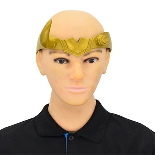 男女洛基头盔面具漫威人物装扮头饰PVC雷神3头箍诸神黄昏道具Loki