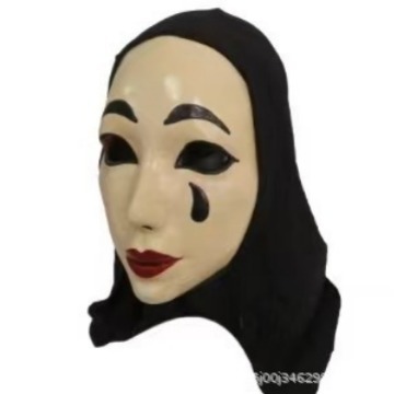 美女泪脸面具 威尼斯惊魂夜面具 鬼魅cos头套万圣节恐怖面罩新品