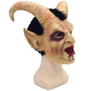 万圣节人面路西法面具cosplay恐怖乳胶头套电影人物恶魔面具道具