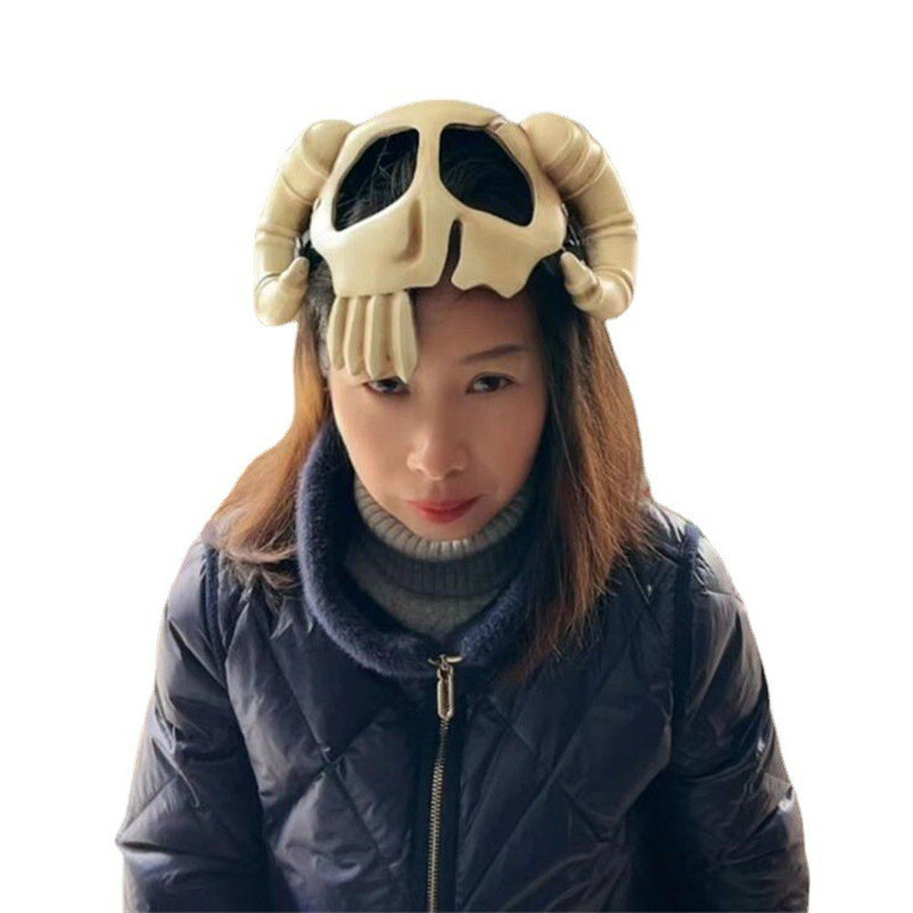 新日本动漫死神妮露羚骑士面具羊角头罩妮莉艾露树脂脸谱派对装扮