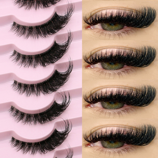 GROINNEYA 亚裔风狐系假睫毛眼尾加长小恶魔芭比一片式眼睫毛