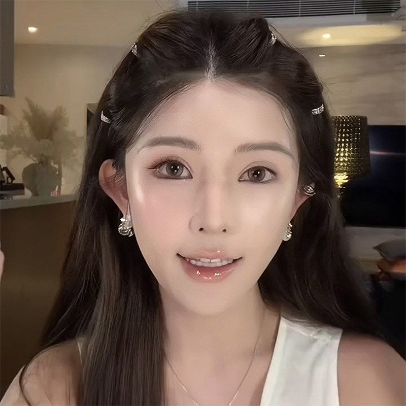 高颅顶圆形金属发扣刘海发夹女前额头发小夹子侧边夹碎发发卡头饰