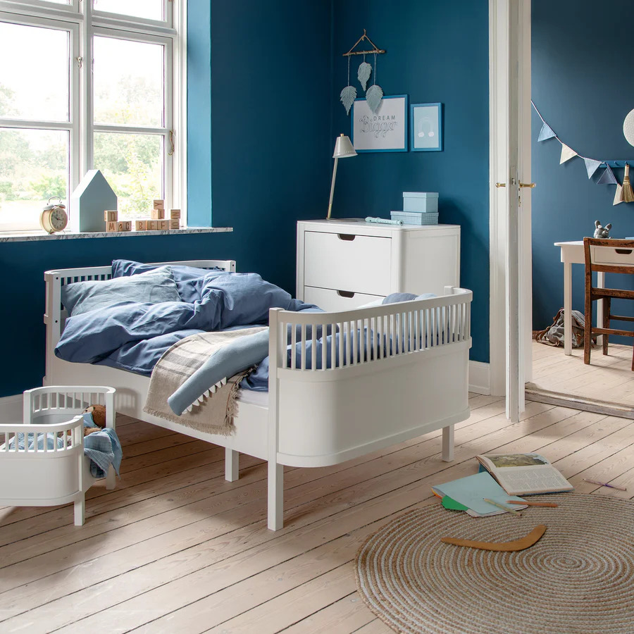 Sebra青少年成长床 现代简约欧式纯白色卧室大童床成人单人床5岁+