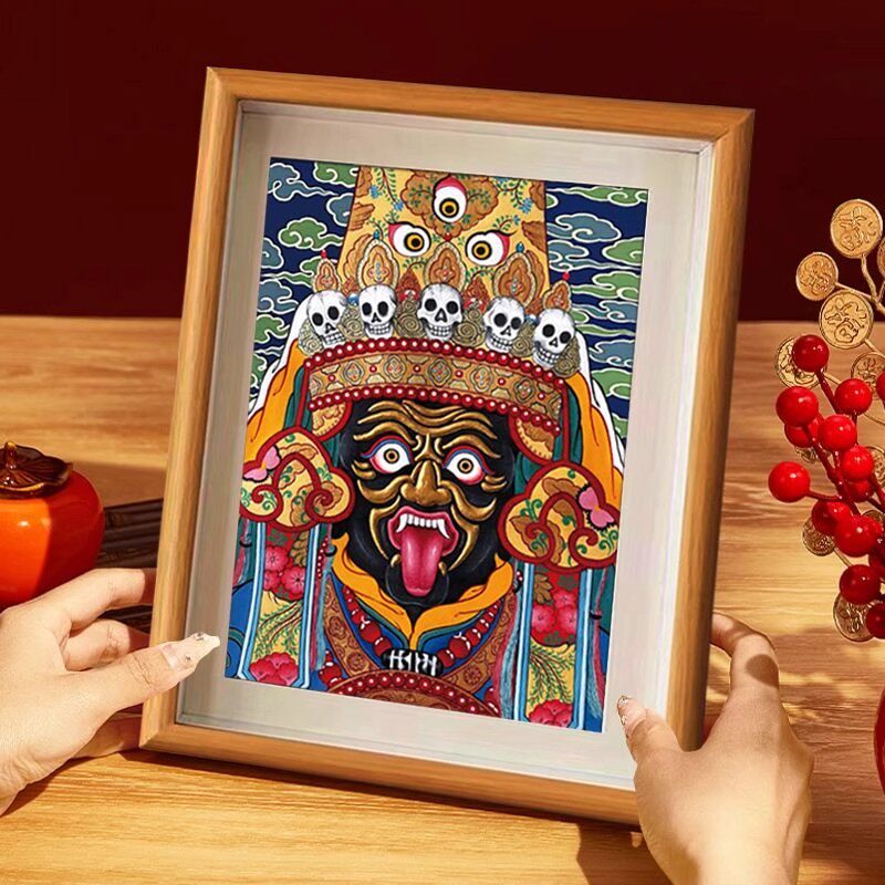 唐卡卡通风创意扎基拉姆西藏复古