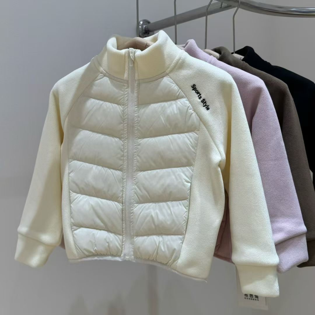 校服保暖神器25冬季90绒儿童拼接轻薄款羽绒内胆男女童保暖外套