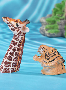 欧美吸冰箱装饰品虎头冰箱贴网红装饰长颈鹿冰箱磁贴装饰摆件