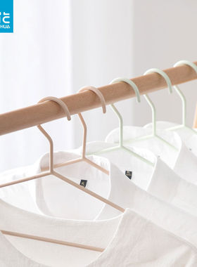 茶花浸塑衣架家用挂衣收纳防滑衣撑成人衣服撑子宿舍晾衣架铁衣架