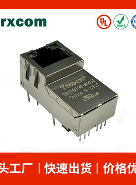 TRJD0596-8A9NL直立网线接口 RJ45特殊结构网口PCB