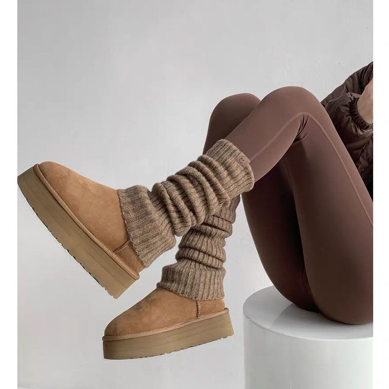 【叠穿小能手】秋冬少女针织堆堆袜套加厚ins潮流长筒小腿袜腿套