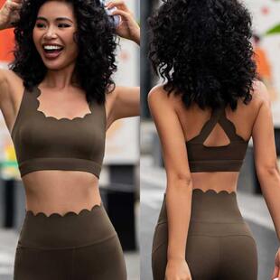 夏季运动上衣跑步健身训练瑜伽文胸舒适透气带胸垫聚拢普拉 提背