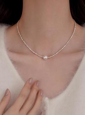 chomelkinsey碎银子珍珠项炼 炼 女超闪经典高级感轻奢小众设计锁