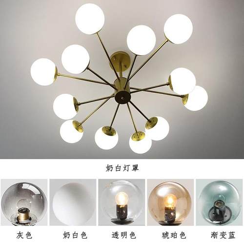 后现代北欧魔豆玻璃客厅吊灯创意简约餐厅灯家用卧室分子灯饰