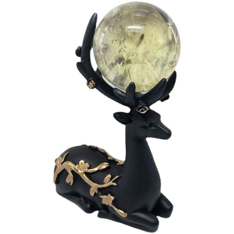 梅花鹿树脂水晶球底座小鹿球座摆件树脂球托创意饰品装饰一鹿顺风,家居饰品,装饰摆件,淘宝优惠券,粉丝福利购,淘宝优惠卷